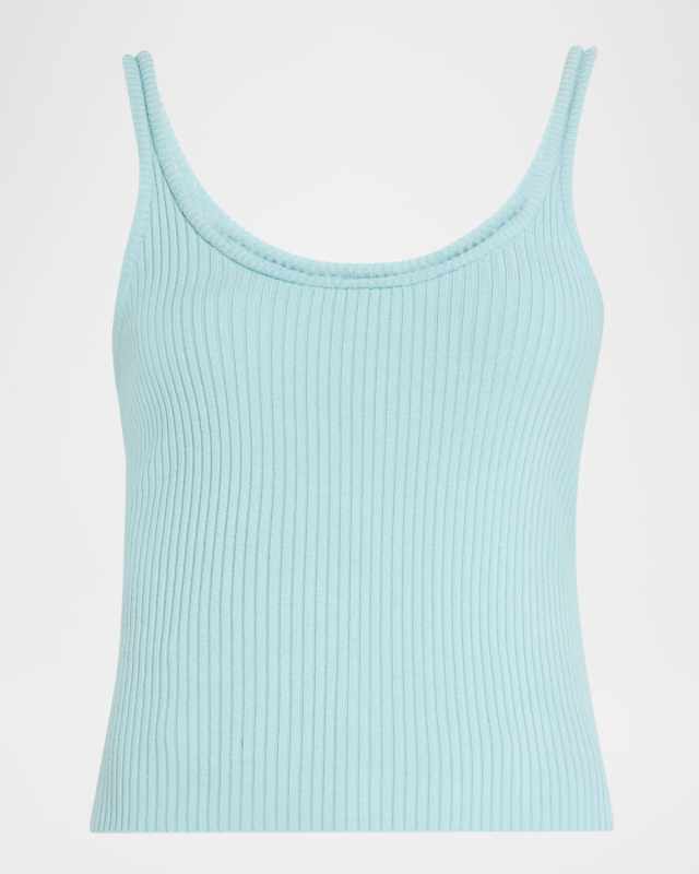 Lightweight Wool-Silk Rib Tank Top