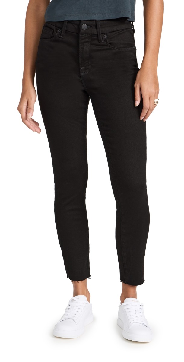 Good American Good Petite Skinny Jeans Black001