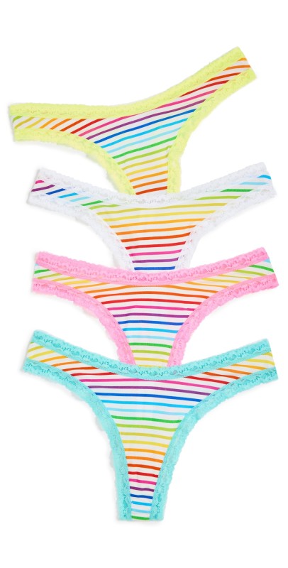 Stripe & Stare Over The Rainbow Thong 4 Pack Box Multi
