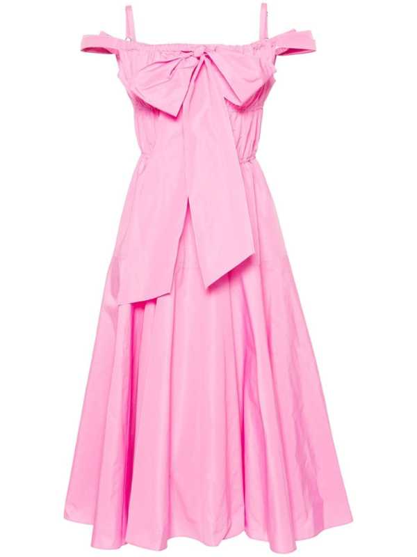 bow-detail cocktail midi dress