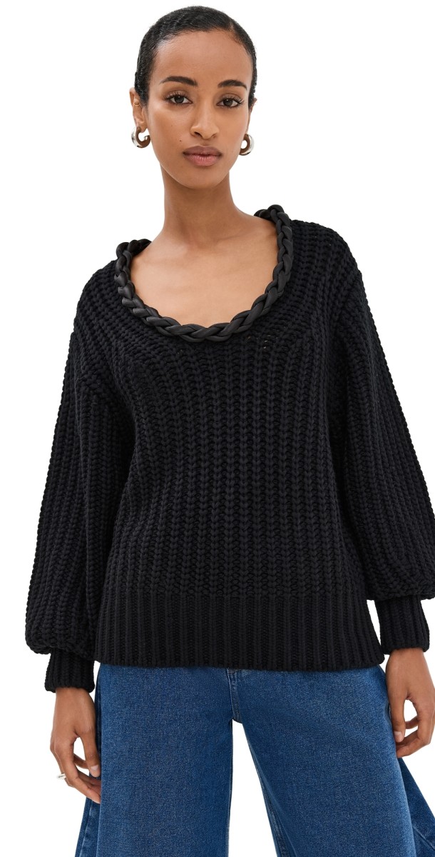 Aje Entwined Oversized Knit Black