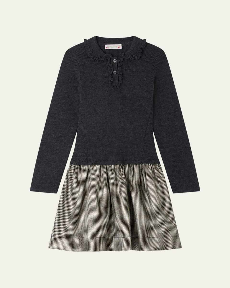 Girl's Gialia Combo Dress, Size 6-12