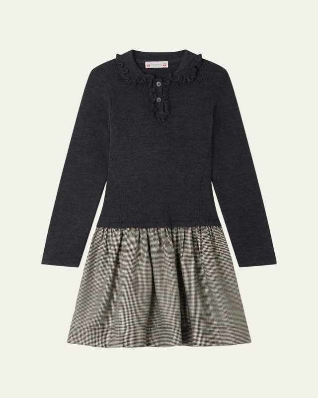 Girl's Gialia Combo Dress, Size 6-12