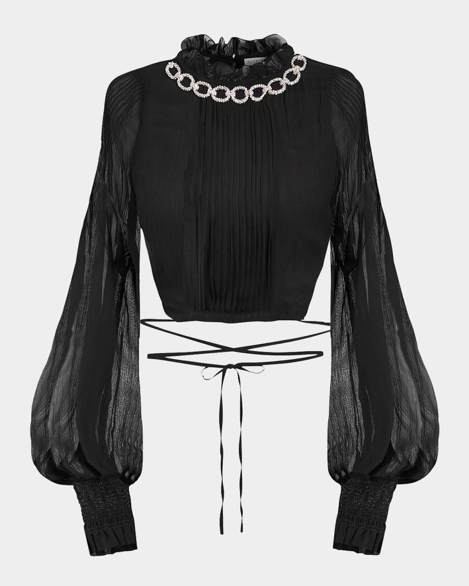 Sienna Tie-Waist Chain Top