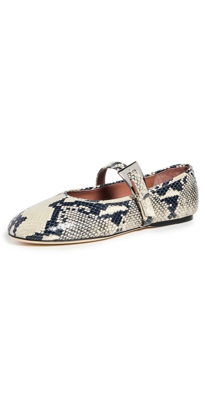 Paris Texas Sveva Buckle Ballet Flats Naturale