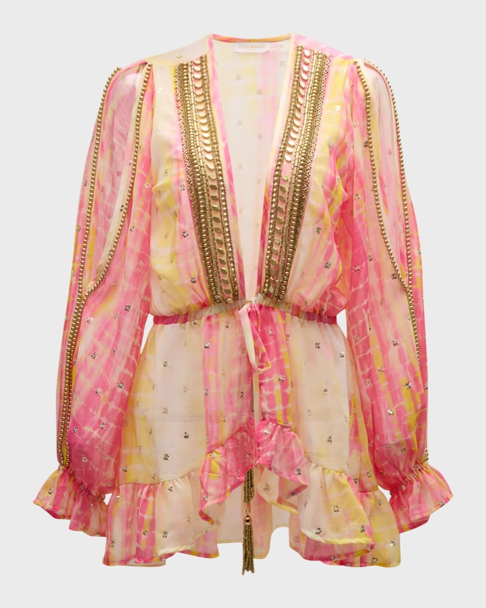 Ellis Embellished Tie-Dye Coverup