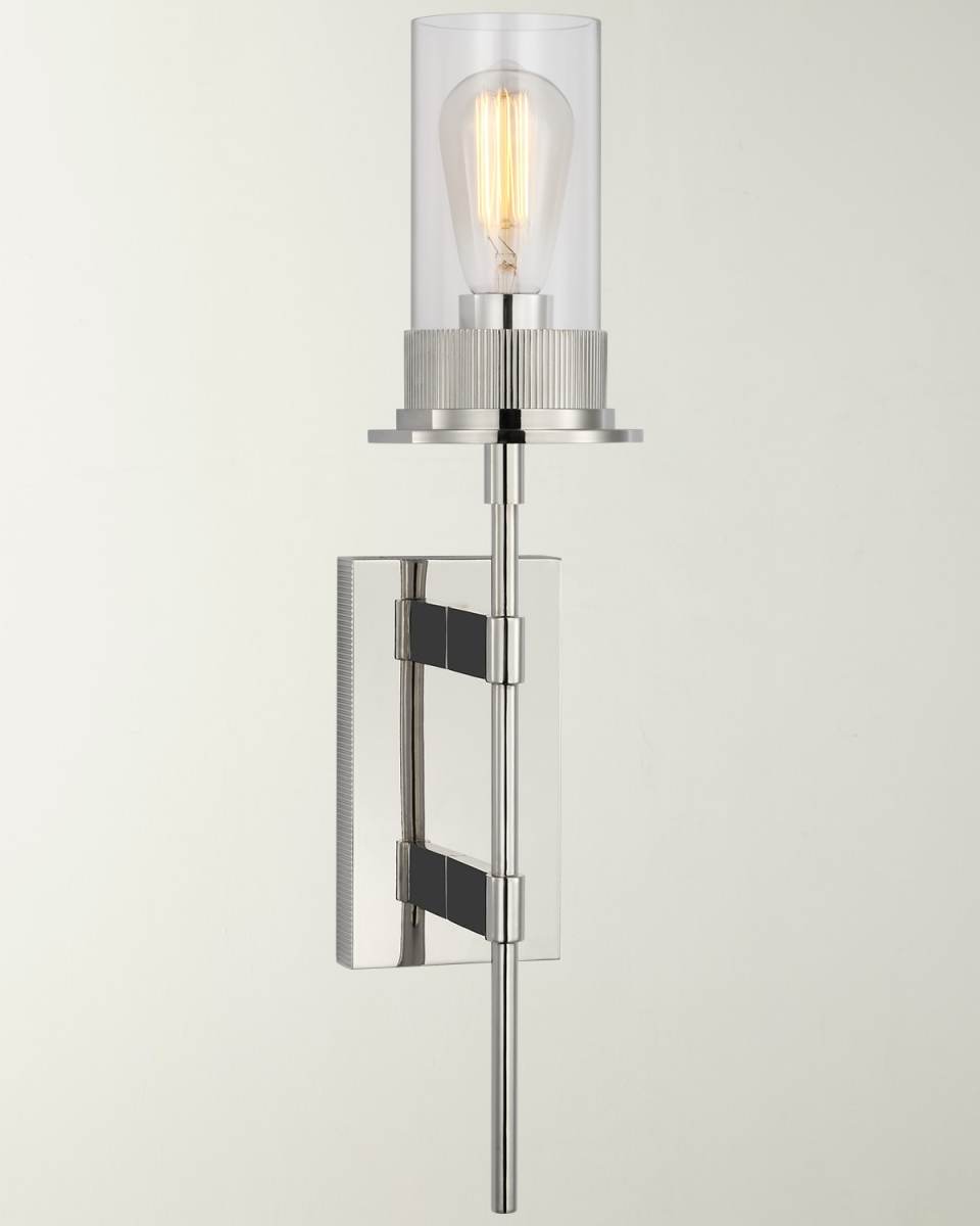 Beza Large Tail Polished Nickel Sconce by Ray Booth