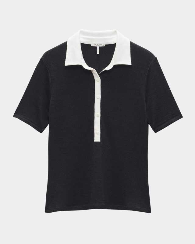 The Knit Button Polo Top