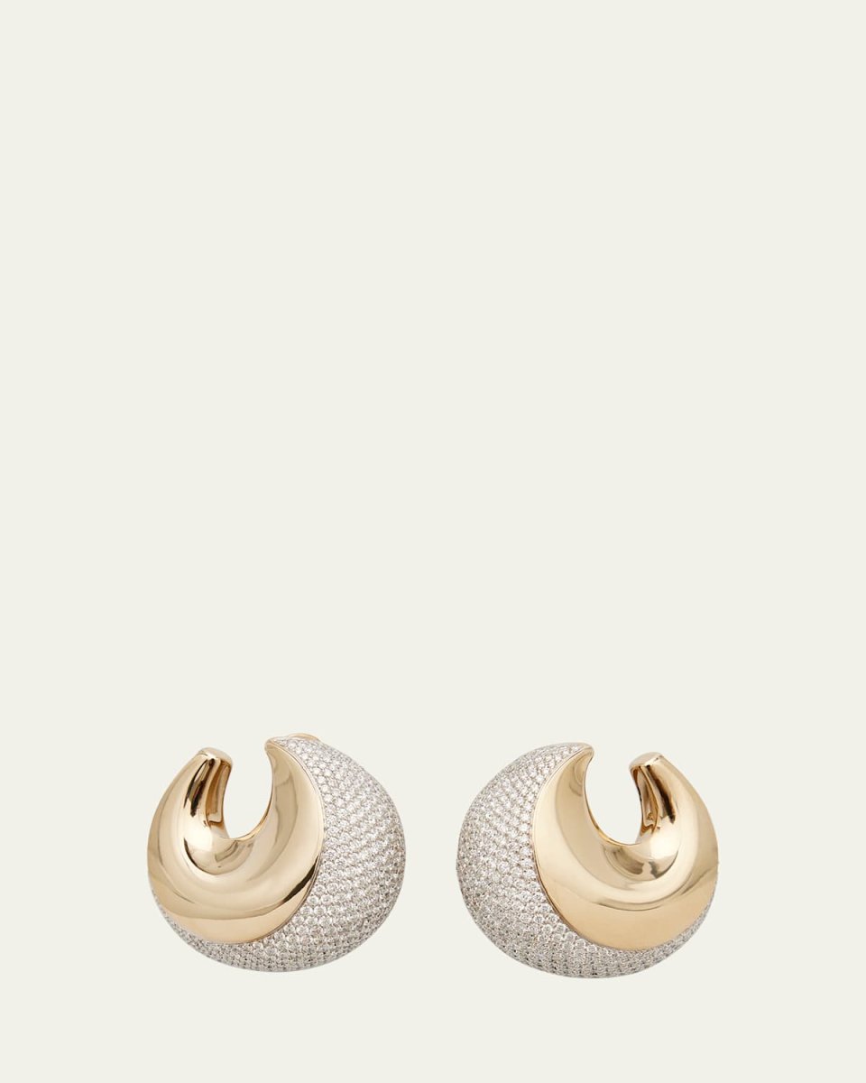 Pirouette White Gold Diamond Earclips