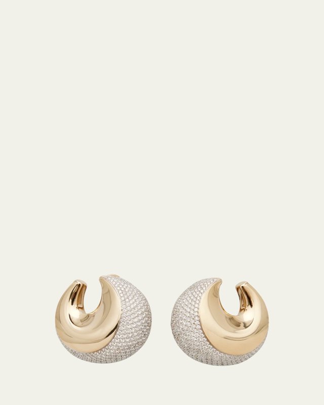 Pirouette White Gold Diamond Earclips