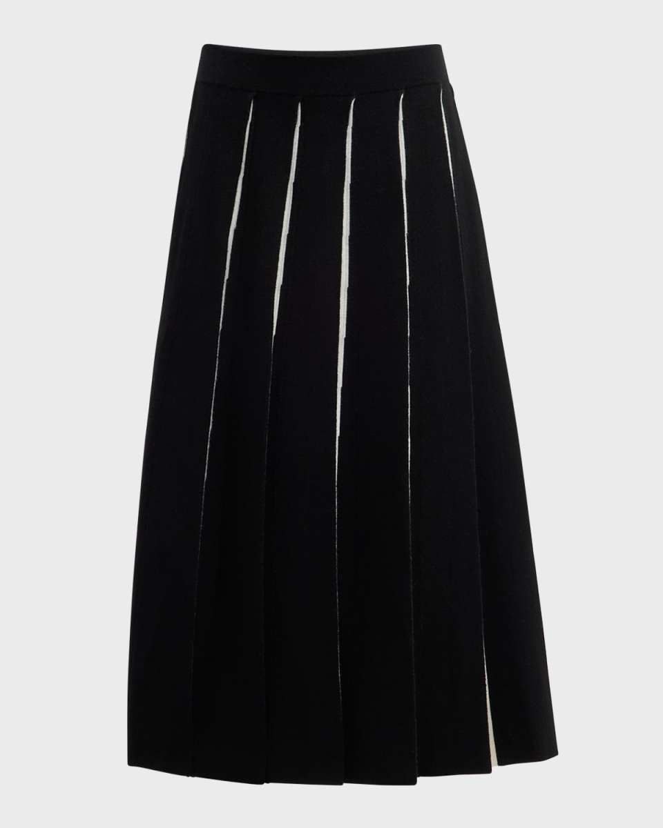 Pleated Midi Skirt