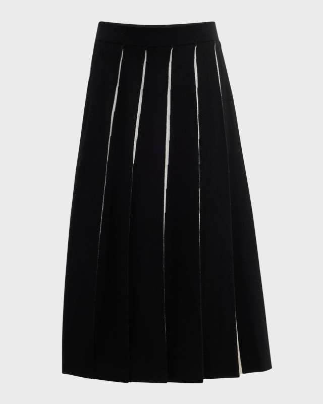 Pleated Midi Skirt