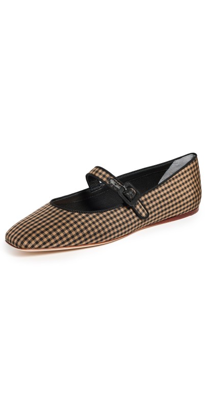Loeffler Randall Ginger Mary Jane Flats Black/Brown/Black