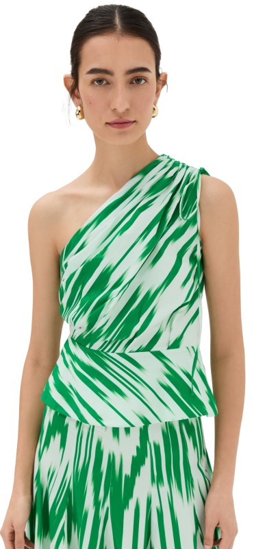 Figue Blythe Top Ikat Jungle Green