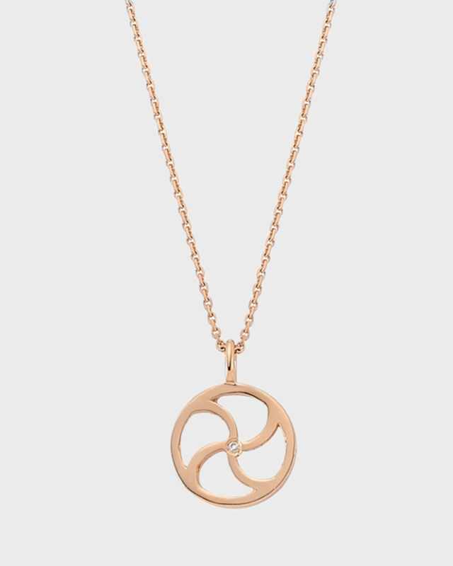 14k Rose Gold Manji Diamond Necklace
