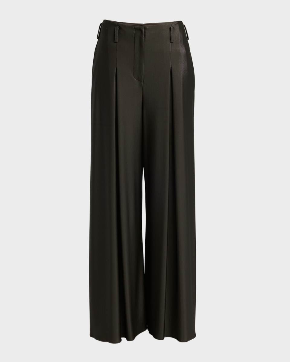 Double Jersey Flowy Pleated Trousers