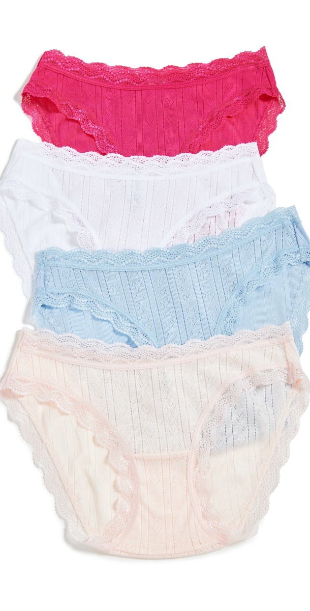 Stripe & Stare Pointelle Knicker Box Multi