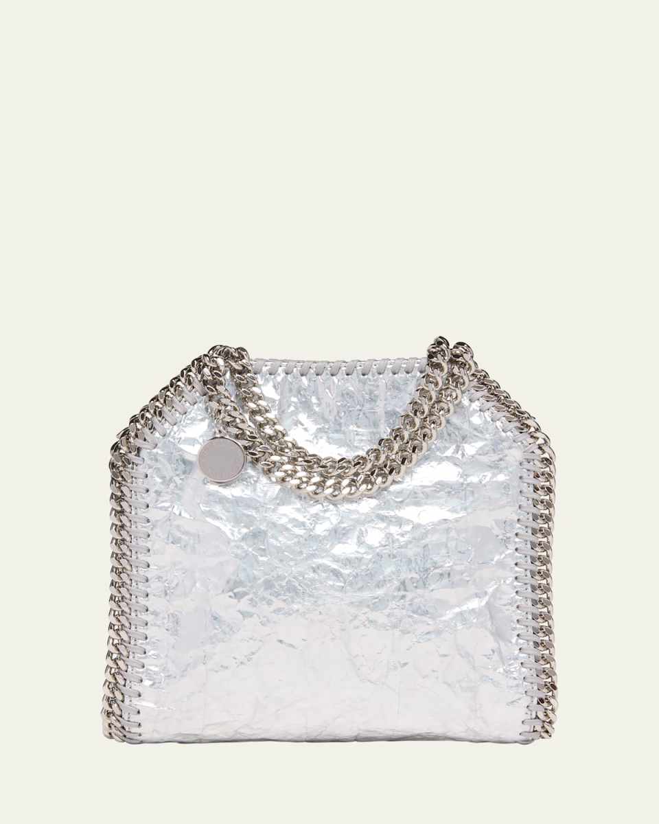 Falabella Mini Crackled Metallic Tote Bag