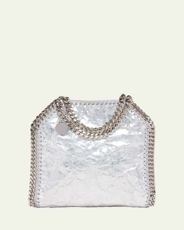 Falabella Mini Crackled Metallic Tote Bag