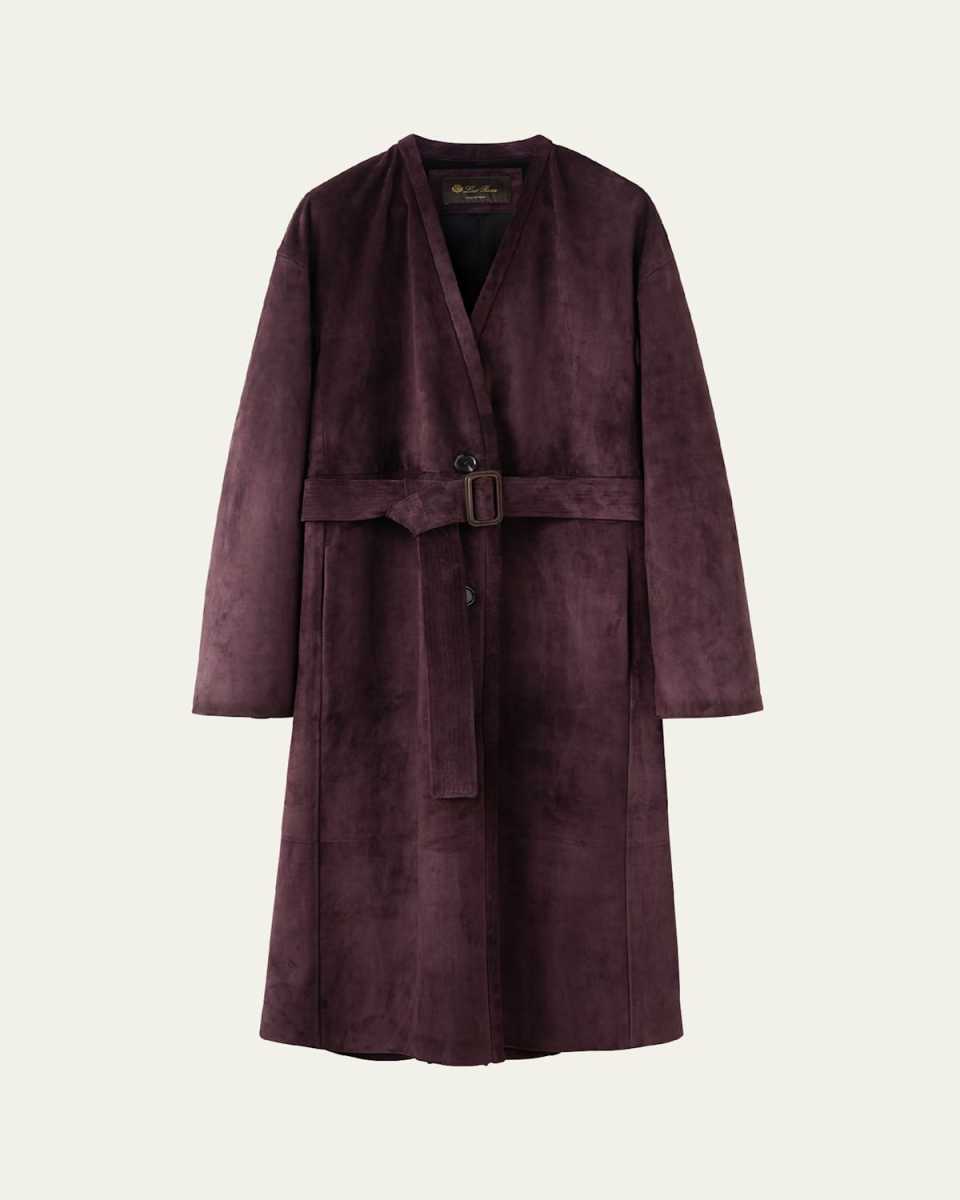 Peter Belted Cashmere Suede Coat