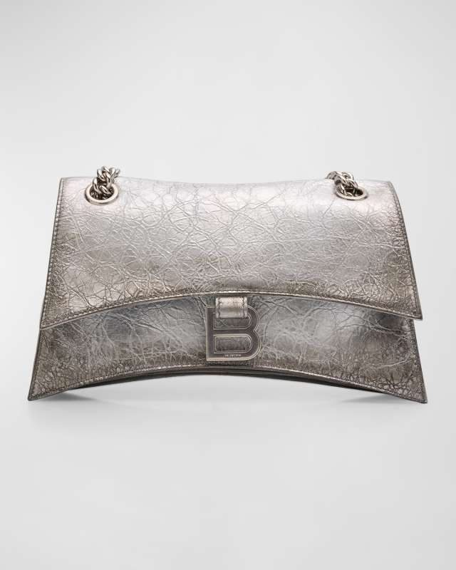 Crush Small Charms Metallic Leather Shoulder Bag