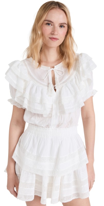 LoveShackFancy Liv Dress Antique White