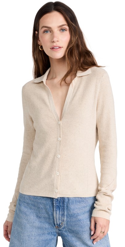 rag & bone Dina Button Up Beige