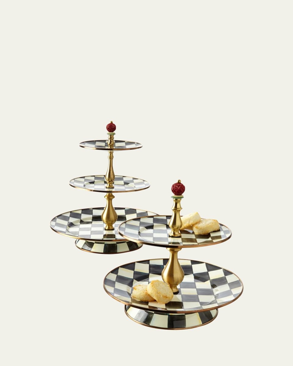 Courtly Check Two-Tier Sweet Stand