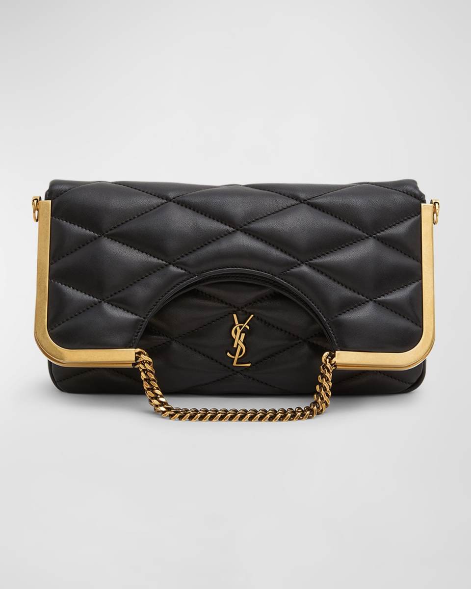 Cerniera YSL Quilted Leather Top-Handle Bag