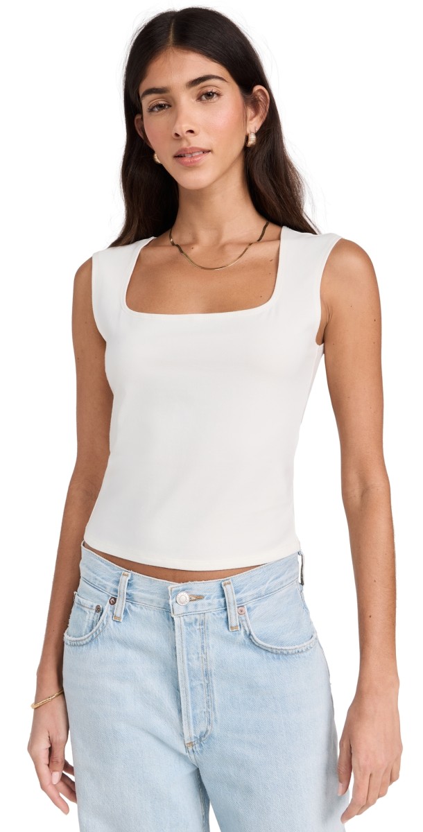 Reformation Keegan Knit Top Ivory