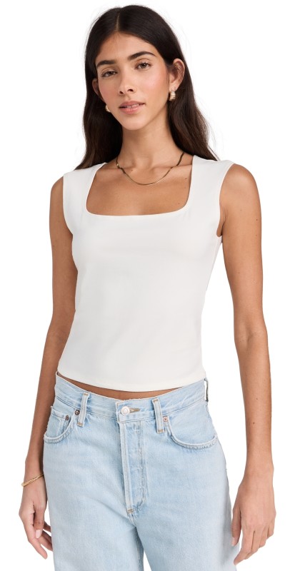 Reformation Keegan Knit Top Ivory