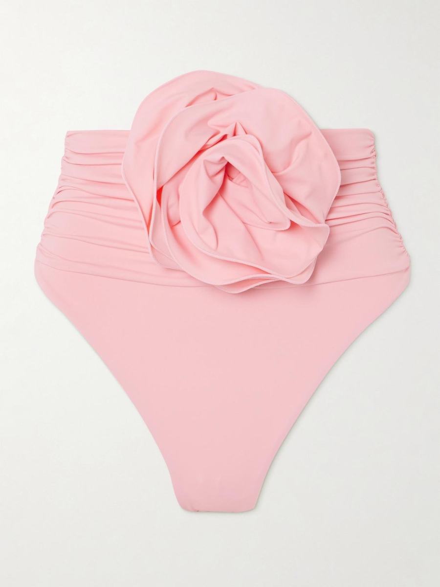 MAGDA BUTRYM Appliquéd ruched bikini briefs