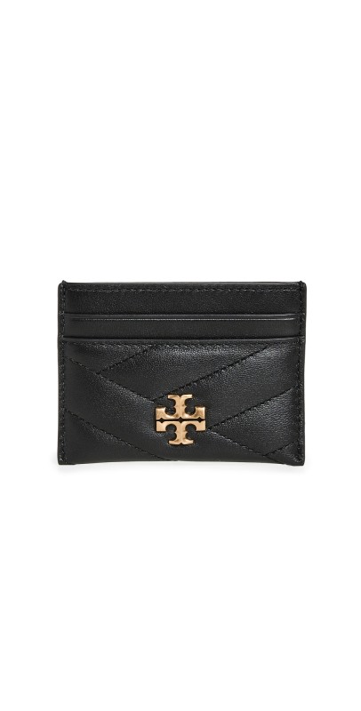 Tory Burch Kira Chevron Card Case Black