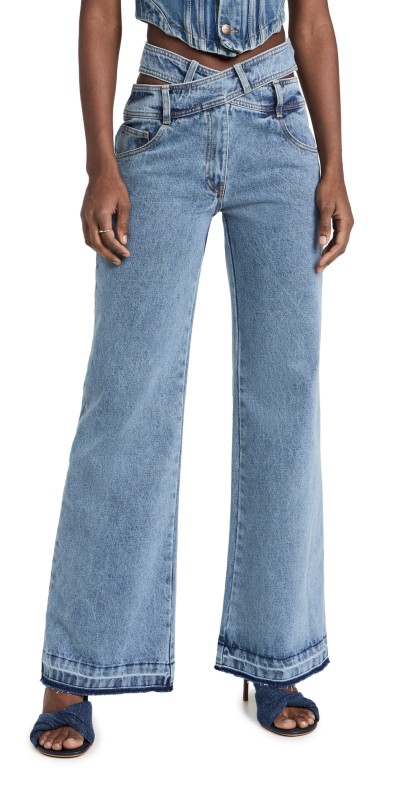 Monse Criss Cross Waist Jeans Indigo