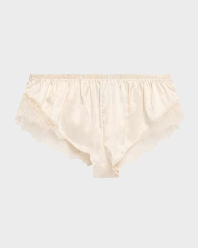 Lace-Trim Satin Tap Shorts