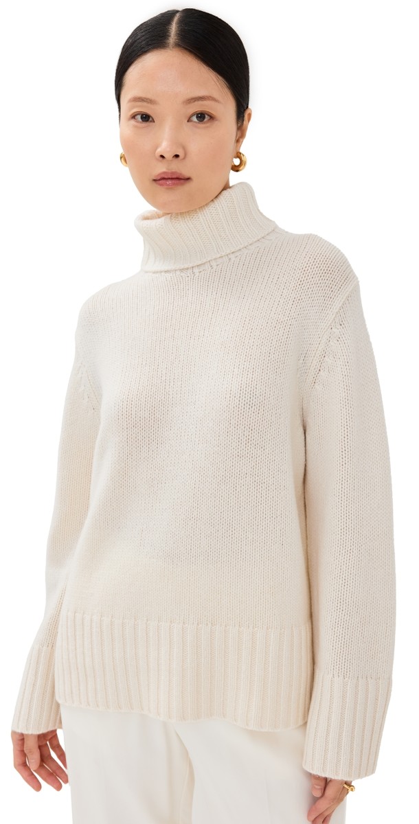 Jenni Kayne Cashmere Jet Turtleneck Ivory