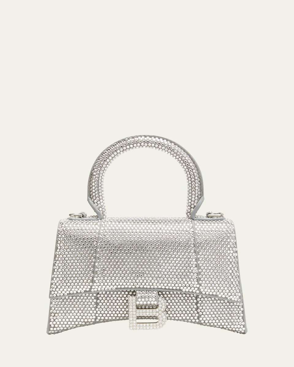 Hourglass XS Strassed Top-Handle Bag