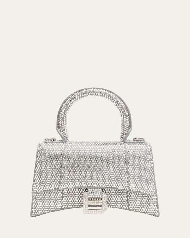 Hourglass XS Strassed Top-Handle Bag