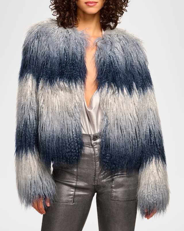 Sameul Ombre Faux Fur Coat