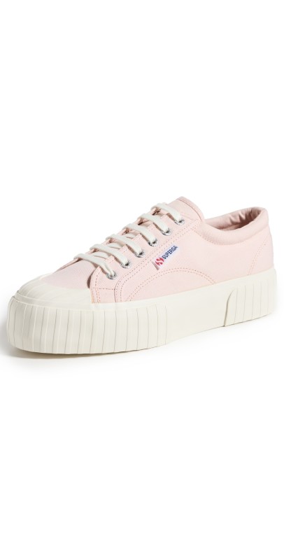 Superga 2631 Stripe Platform Sneakers Pink Ish-Favorio