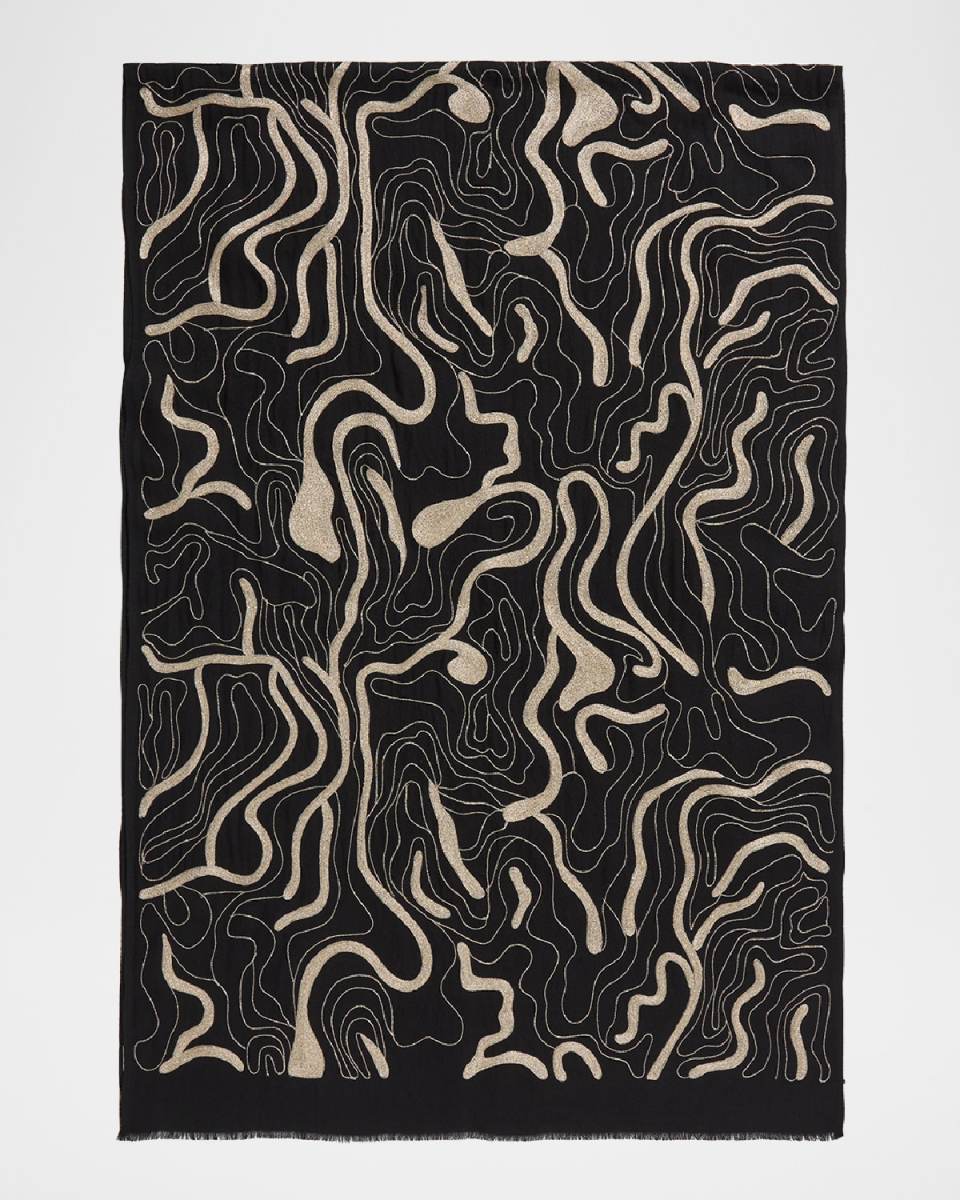 Waves Merino Wool Scarf