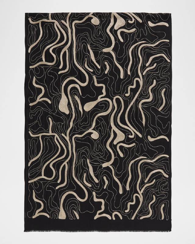 Waves Merino Wool Scarf
