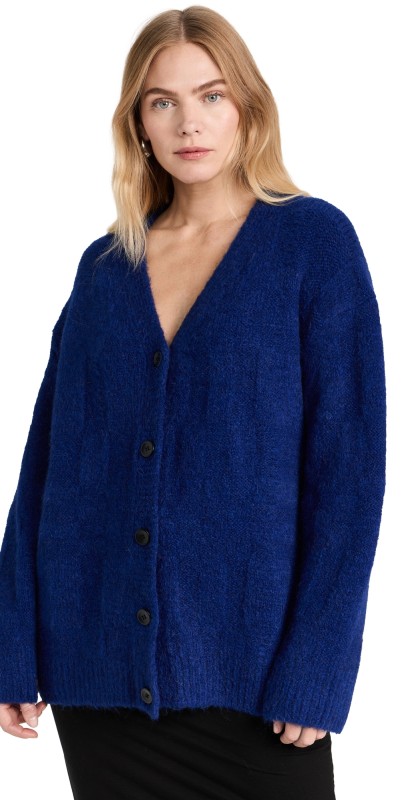 Proenza Schouler White Label Alana Cardigan Cobalt Melange