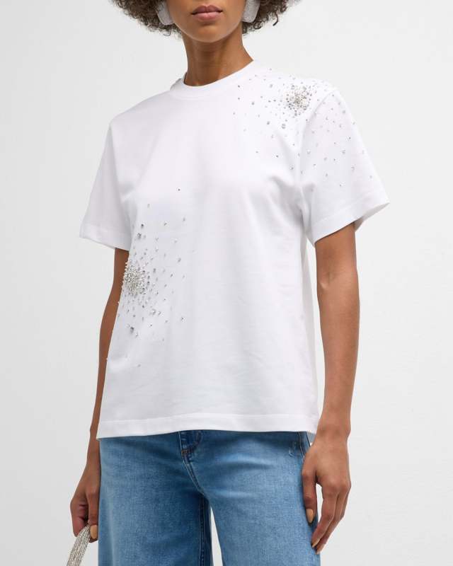 Splash Embroidery Crewneck T-Shirt