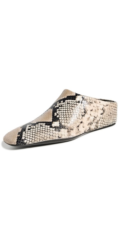 Jil Sander Embossed Leather Mocassino Flats Hazelnut