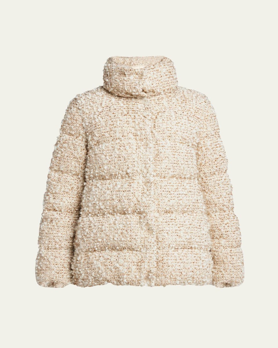 Cochevisse Lurex Boucle Puffer Jacket
