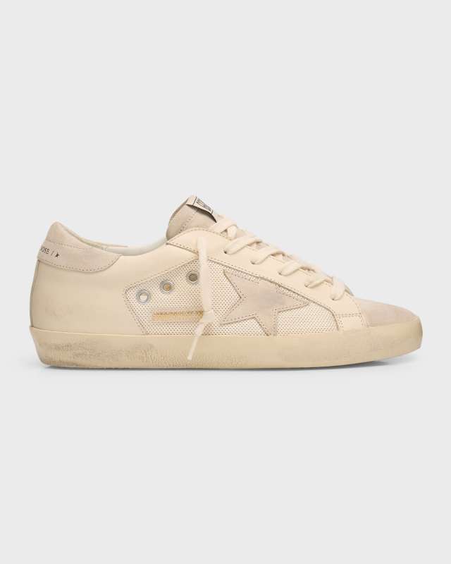 Superstar Mixed Leather Low-Top Sneakers