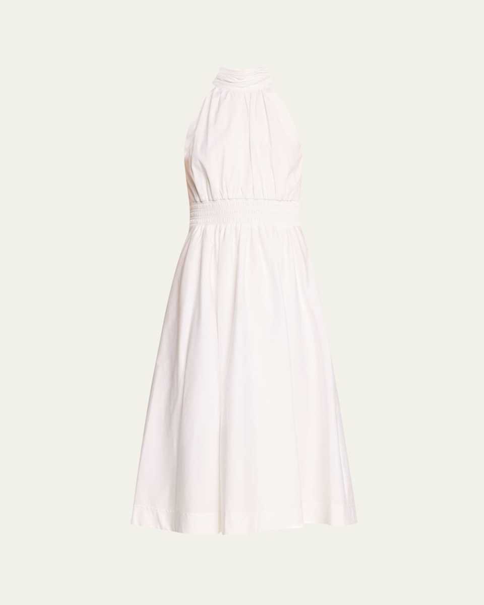 Kinny High-Neck A-Line Midi Dress