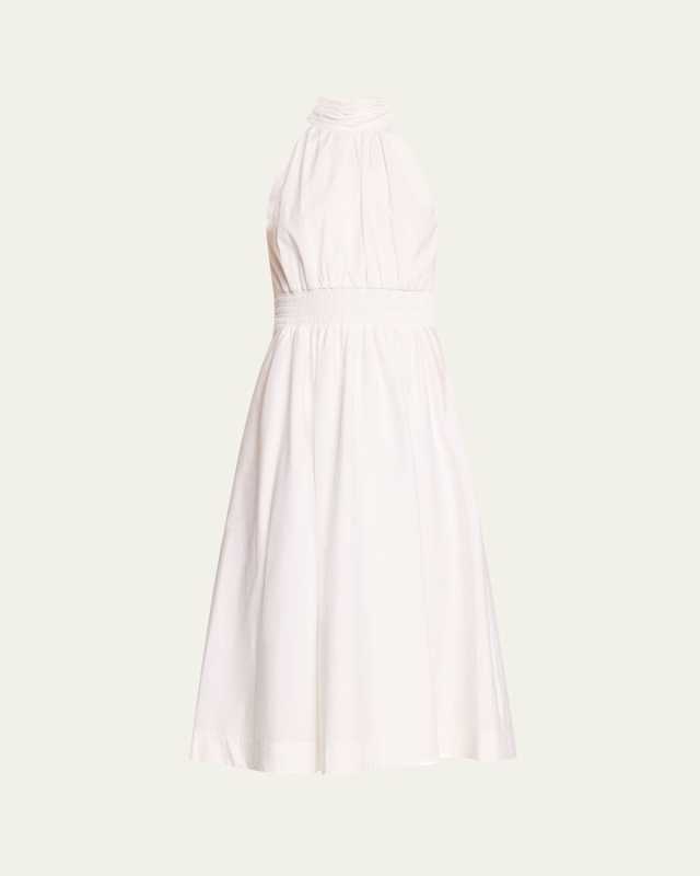 Kinny High-Neck A-Line Midi Dress