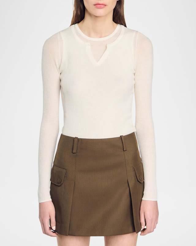 Yago Rib Layered Wool Sweater